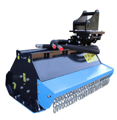 جودة  Certified Q355B Excavator Flail Mower 2000mm Cutting Machine in Orange/Black Color مصنع