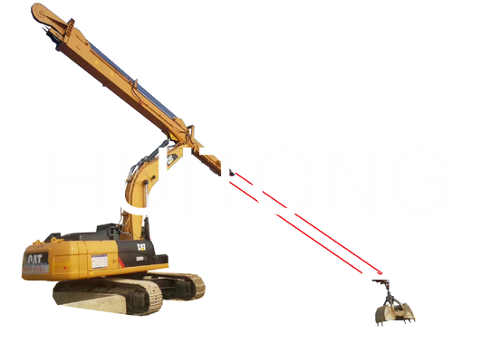 EXCAVATOR Three-Stage Telescopic Boom for PC400/CAT340 24m for High-Rise Building Demolition/Vertical Dismantling Operations