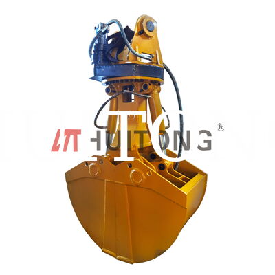 إمدادات المصنع الحفرة الهيدروليكية الدورانية قذيفة الدبابيس دلو HUITONG الجودة العالية Q355B المواد 11-16 طن 0.6-0.8m للمواد إعادة التعامل / حفر الأساس / السفينة الحامل تحميل وتفريغ