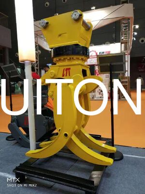 HUITONG Excavator Hydraulic Rotating Grapple PC200/CAT320 for Wood Cutting Attachment/Forestry / Log Yard/Scrap / Recycling Yard