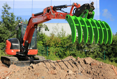6 10 20 طن الحفرة المصغرة الصفحة راك دلو جذور راك Grabber للحفرة Ex200 ZX210