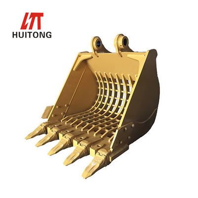 دلو هيكل الحفر الأصفر / الأسود لتنظيف الحفر والجصف مع Hardox450/500 Q355B