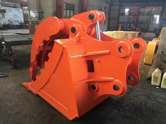 الحفرة الهيدروليكية الخشبية المقبضة بالدلو الحفرة المخصصة لفتح Hardox450