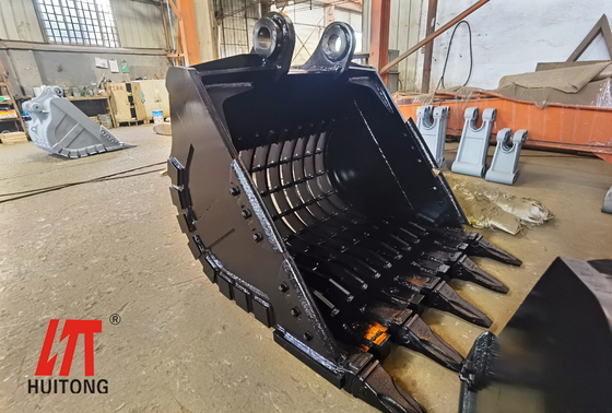 Q355/NM400/HARDOX 450 دلو الحفر المخصص CAT315 0.5M3 دلو الهيكل العظمي