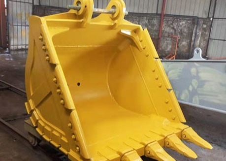 عبء ثقيل Q355 حفر صخرة دلو مع أسنان القوة 700-1000kg اللون الأصفر / الأسود
