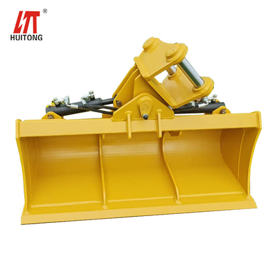 دلو منحني فولاذي مخصص 0.1-0.75 CBM سعة 800-1500mm فتح أحمر أو أصفر