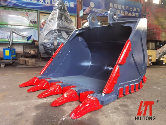 قوة الحفرة الدلو الصخري الأصفر/ الأسود Q355/NM400/Hardox400 280-4300kg أسنان مخصصة حالة جديدة